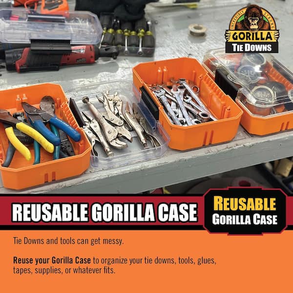 Gorilla - 16 ft. x 1.25 in. Medium Duty Tie Down Ratchet Strap (2-Pack)