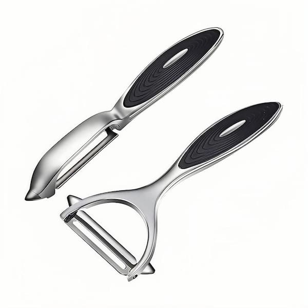 Stainless Steel Peelers with Y-Shaped and I-Shaped for Vegetable, Fruit, Carrot, Potato Peeling in Kitchen (2-Pack)