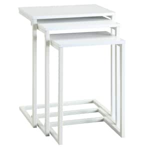Addison White 3-Piece Nesting End Table