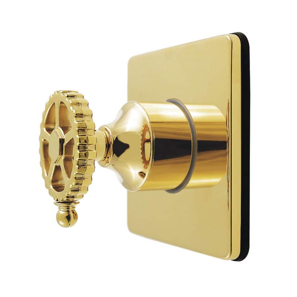 Fuller 3/4 in. Single-Handle 1-Hole Wall Mount 6-Way Diverter Valve with Trim Kit in Polished Brass price history on PriceWatchPro