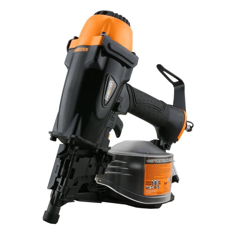 Pneumatic 15 Degree 2-1/2 in. Coil Siding Nailer with Adjustable Metal Belt
