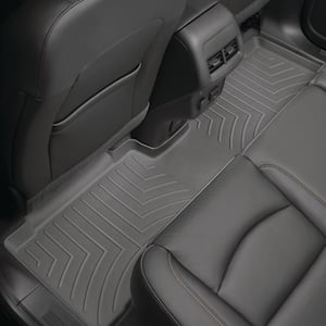 Black Rear Floorliner/Toyota/Tundra/2014 + Fits Double Cab Only, Trim Needed for Bench Seating