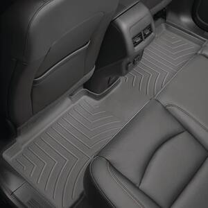 Black Rear FloorLiner/Ford/F150 Super Crew/2009 - 2014 Has Labeled Trims for Bench Seat and Subwoofer