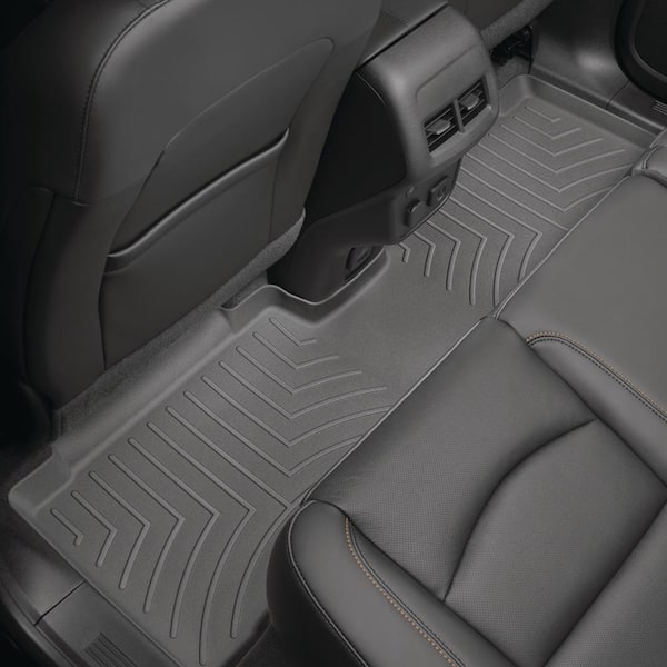 Weathertech Black Rear Floorliner Ford F150 Super Crew 2009 2018 Has Labeled Trims For Bench Seat And Subwoofer 441793 - Does Weathertech Make Seat Covers