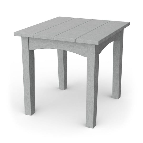 Wildridge Heritage Light Gray HDPE Plastic Outdoor Deep Seating End Table