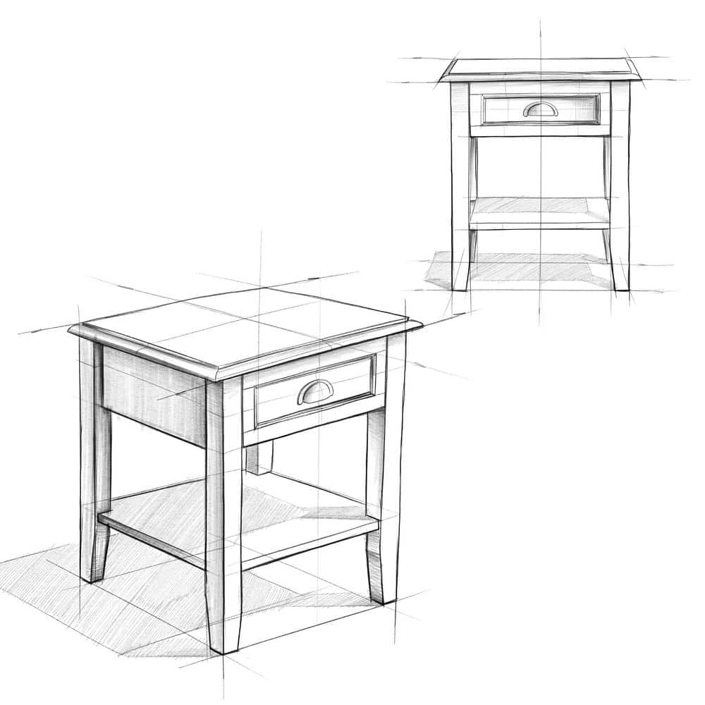 Burlington Mahogany Brown 18" Square Wood End Table with Storage