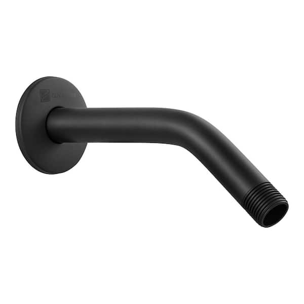 8 in. Shower Arm and Flange, Matte Black