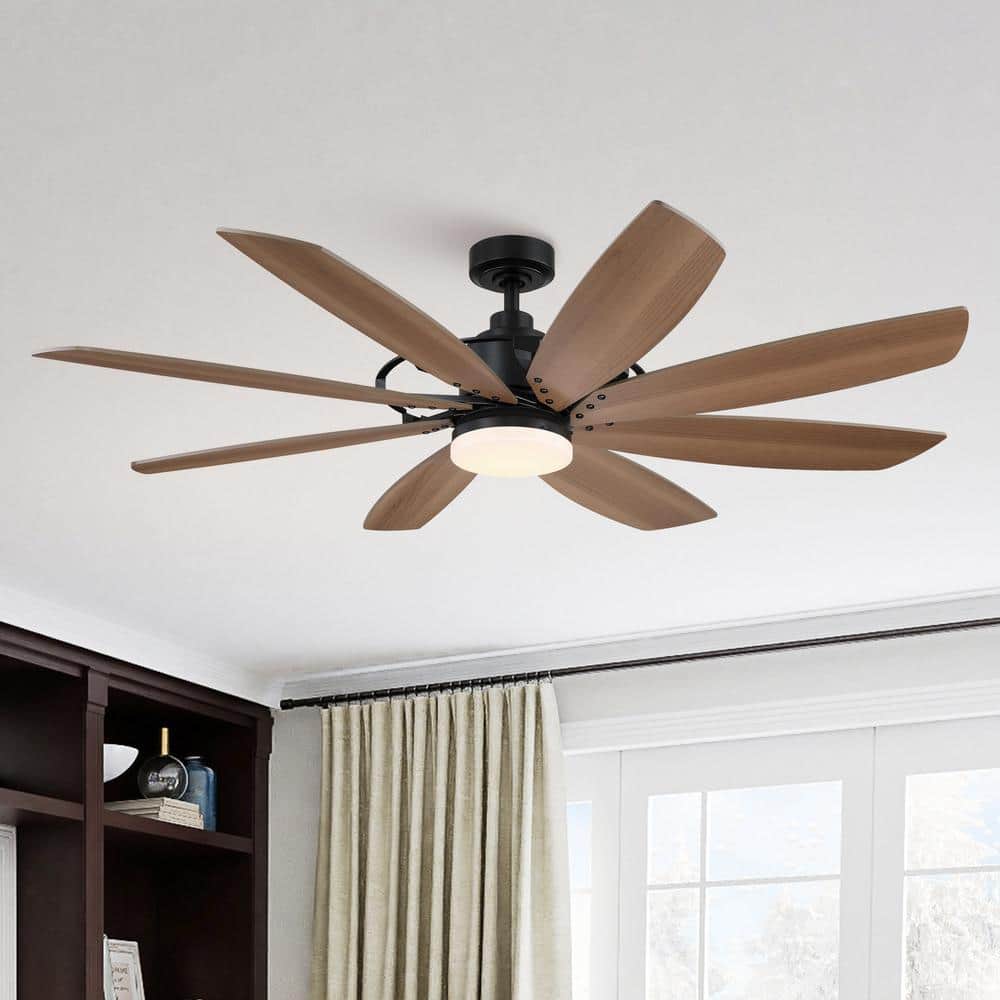 matrix decor 60 in. Indoor Black DC Motor Ceiling Fan with 3000K