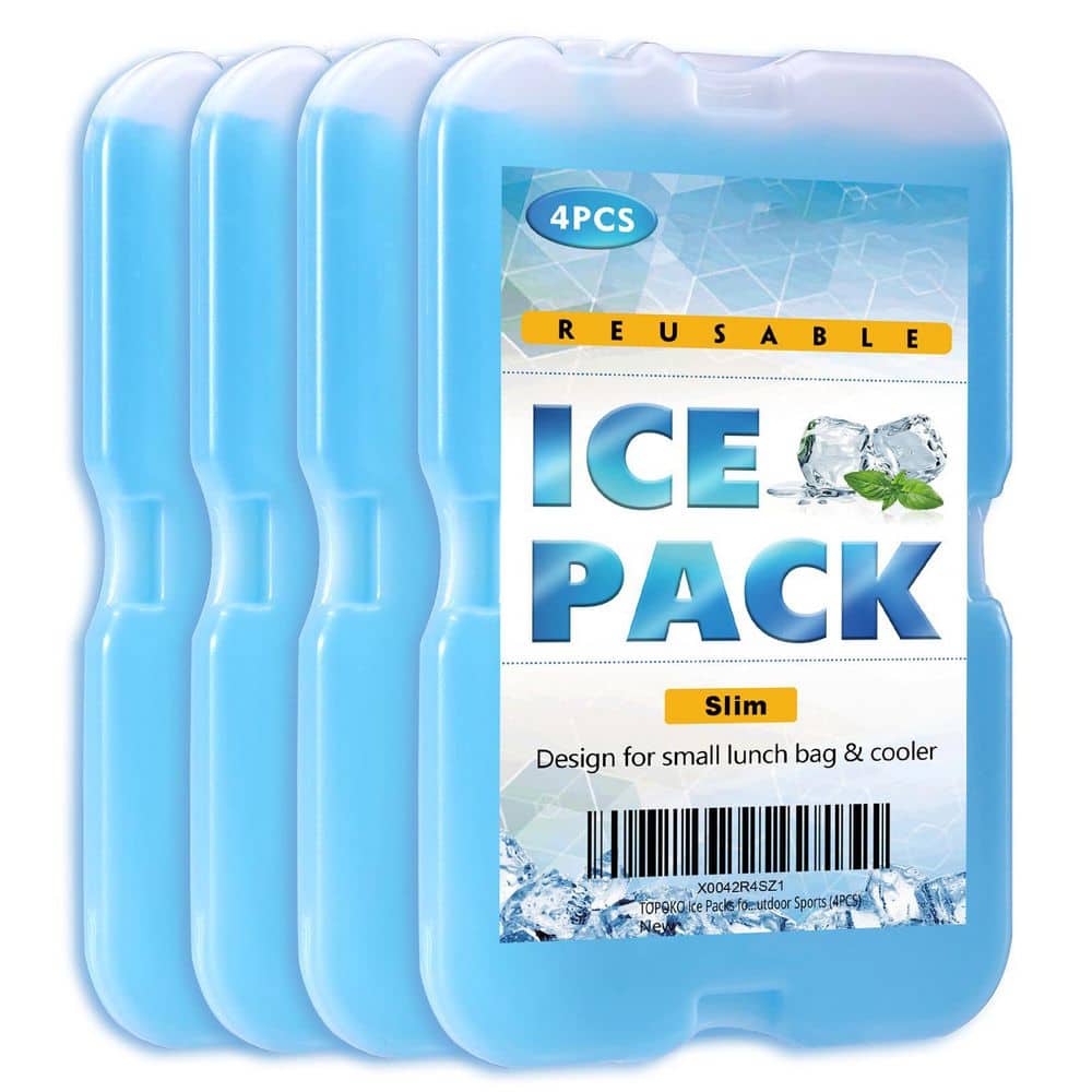 Slim Reusable Ice Packs for Lunch Bags, Coolers, and Picnic Baskets ...