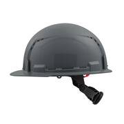 BOLT Gray Type 1 Class C Front Brim Vented Hard Hat with 6-Point Ratcheting Suspension (10-Pack)