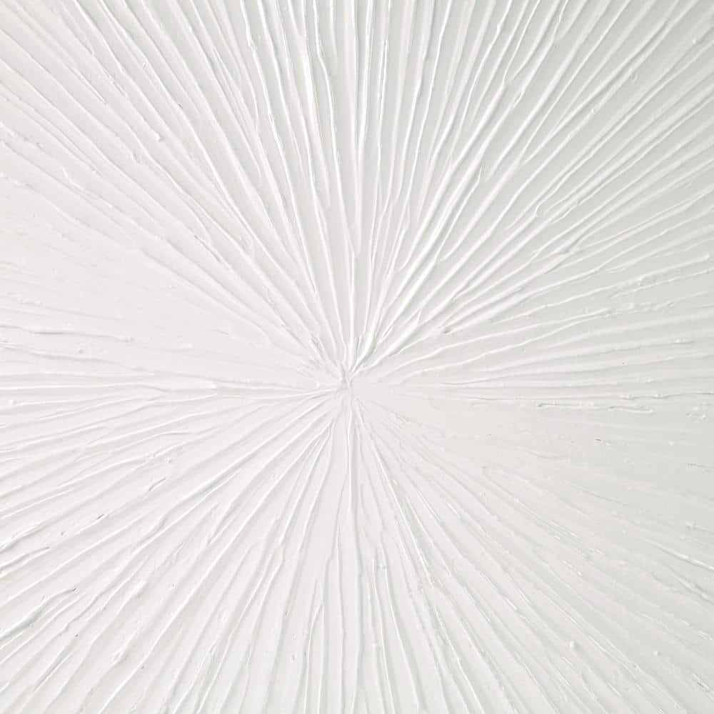 Sunburst White Abstract Acrylic Dimensional Wall Art, 30" x 30"