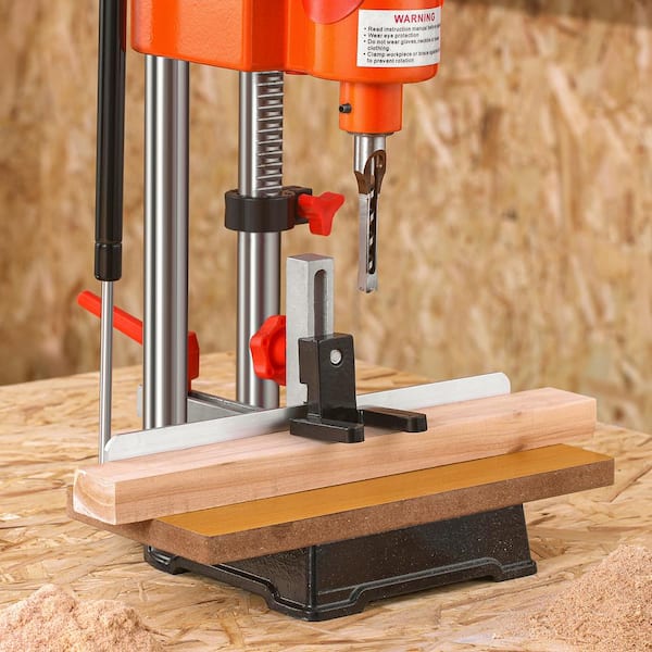 Benchtop Mortise Machine 8 in. 1 Speed 1725 RPM Drill Press with 1/2 in. with Chisels Wooden Workbench for Making Holes