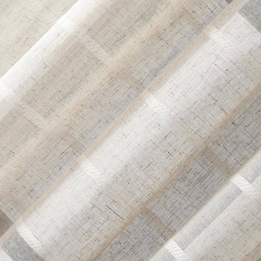 Natural Linen Blend Sheer Rod Pocket Window Panel, 52" x 84"