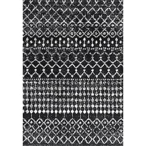 Moroccan Barbara Black Doormat 3 ft. x 5 ft. Area Rug