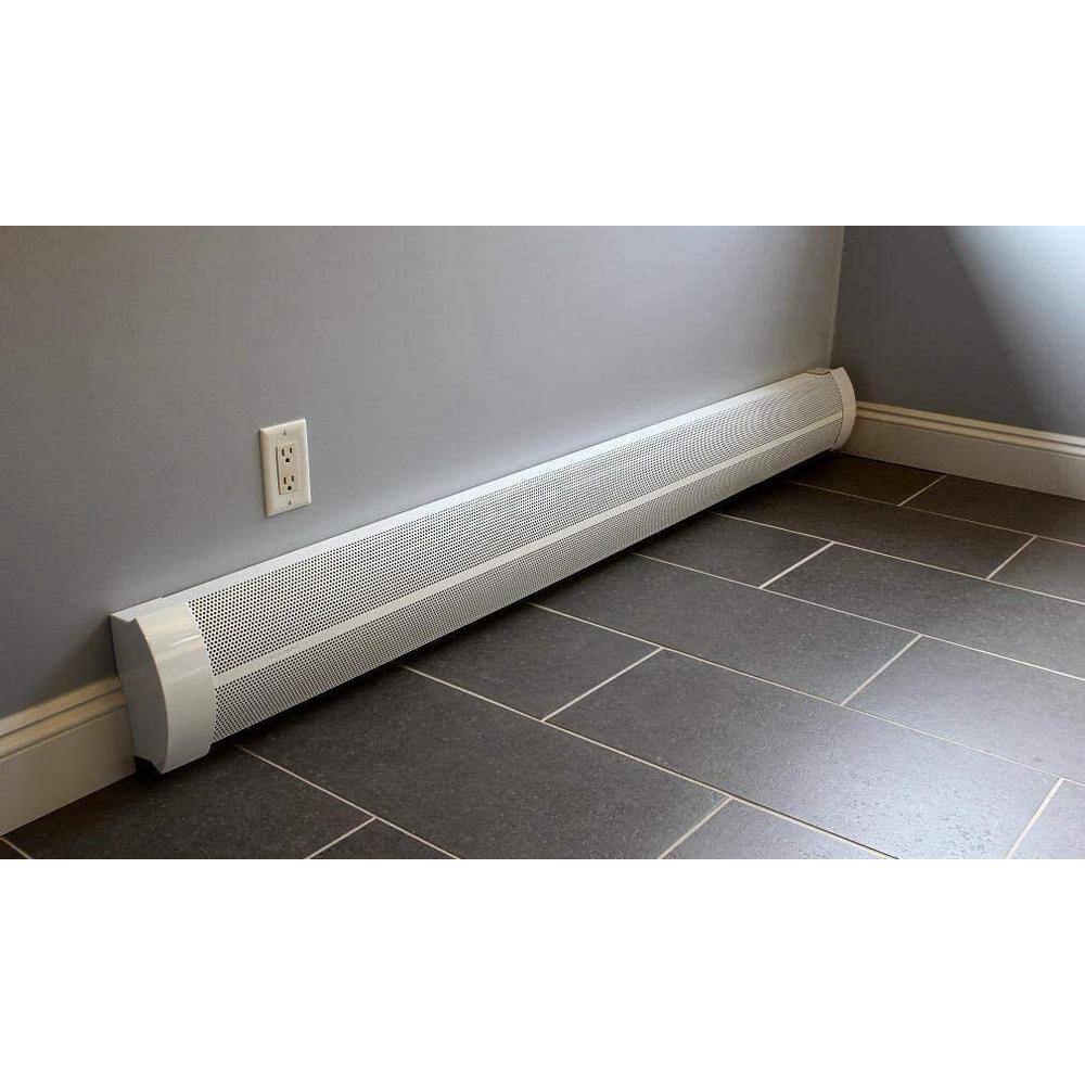 Elliptus White Galvanized Steel Slip-On Baseboard Heater Cover Set