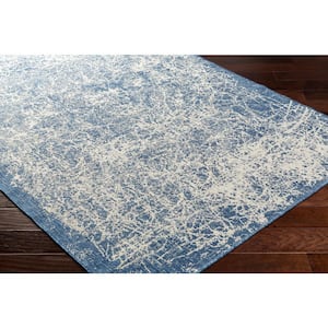 Ravello Blue Abstract 5 ft. x 7 ft. Indoor/Outdoor Area Rug