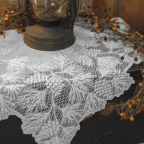 Made in USA! Heritage Lace Ecru WOODLAND 36" x 36" Table Topper 