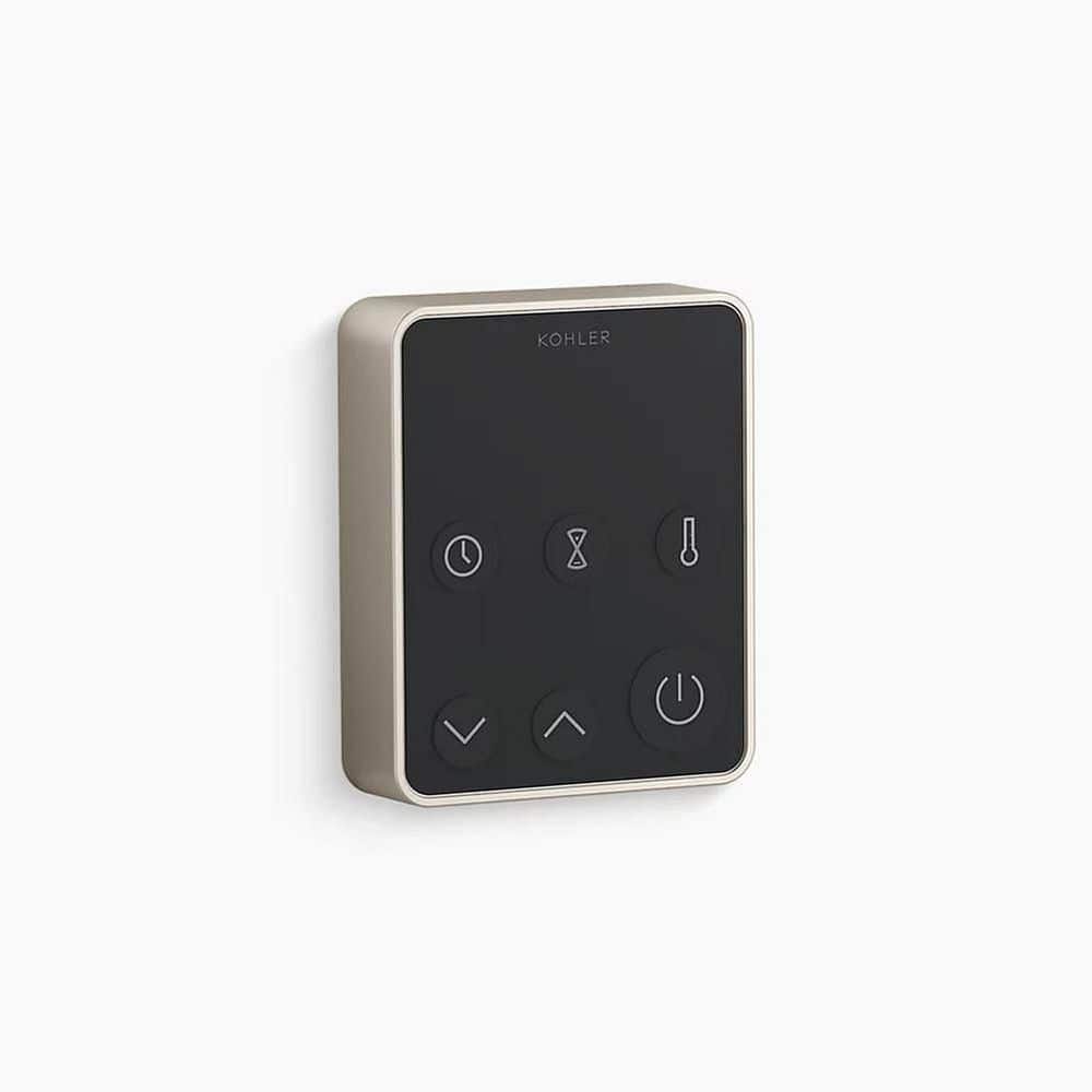 Invigoration Series Steam Generator Control Kit with Adjustable Temperature Setting in Vibrant Brushed Nickel