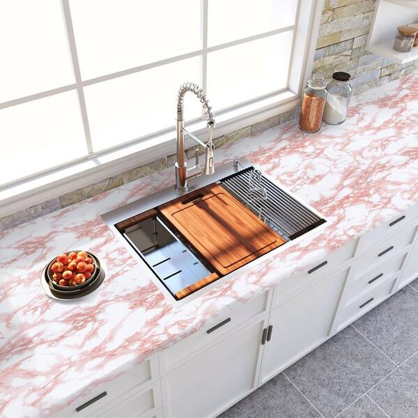 10Ft Marble Contact Paper – Self Adhesive Peel & Stick Wallpaper For Countertops