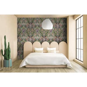 Heather Tropical Birds Bold Tropical Non-Woven Paper Paste the Wall Double Roll Wallpaper