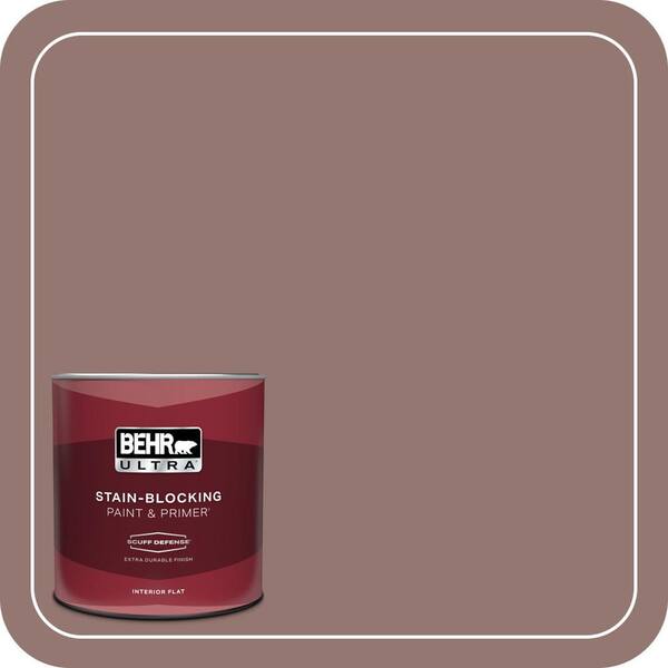 BEHR ULTRA 1 qt. #710B-5 Milk Chocolate Extra Durable Flat Interior Paint & Primer