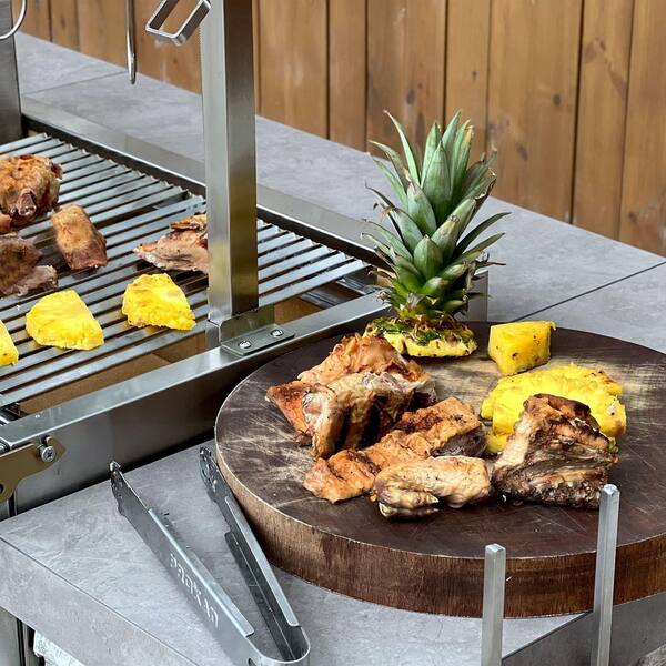 PROKAn Infinity European Ledge Argentine Charcoal BBQ Grill Island