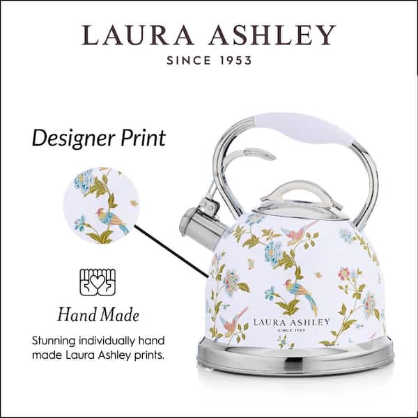 Laura Ashley 10-Cup Elveden White Stove Top Kettle
