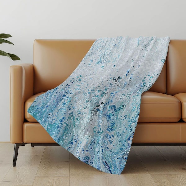 Premium Machine Washable ASB63 Shoreline 50 in. x 70 in. Sherpa Throw Blanket