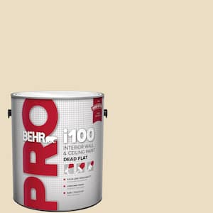 1 gal. #PPL-76 Ecru Dead Flat Interior Paint