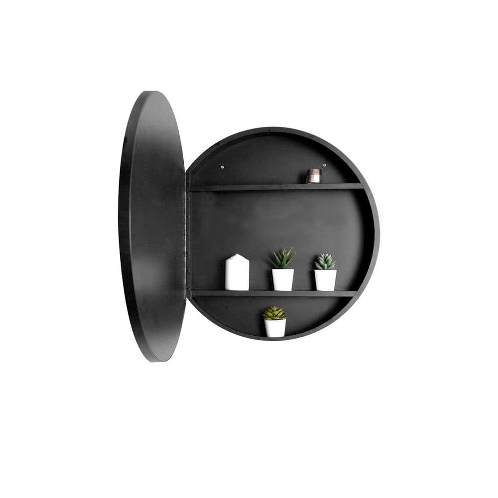 Classic 24 in. W x 24 in. H Surface Mount Round Iron Antifog LED