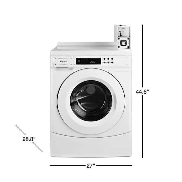 Whirlpool 27 White Commercial High Efficiency Front Load Washer CHW9150GW