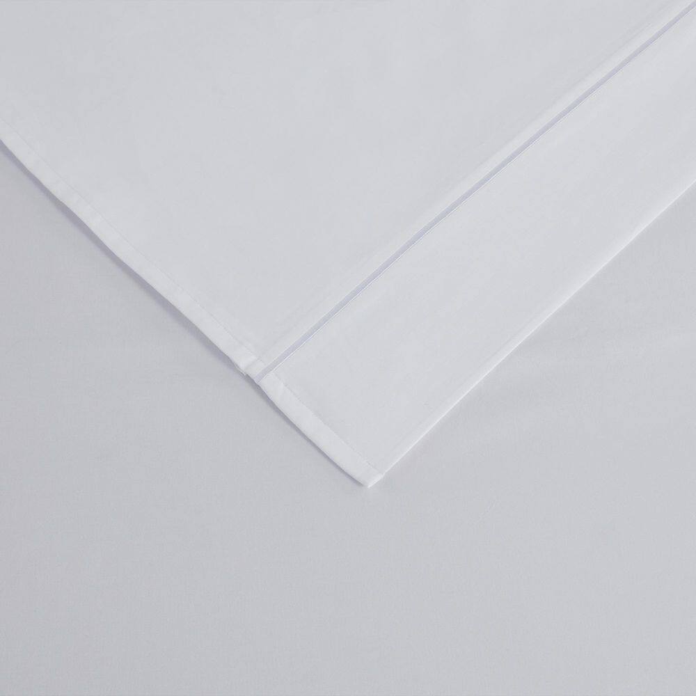 King White Solid Cotton Sheet Set