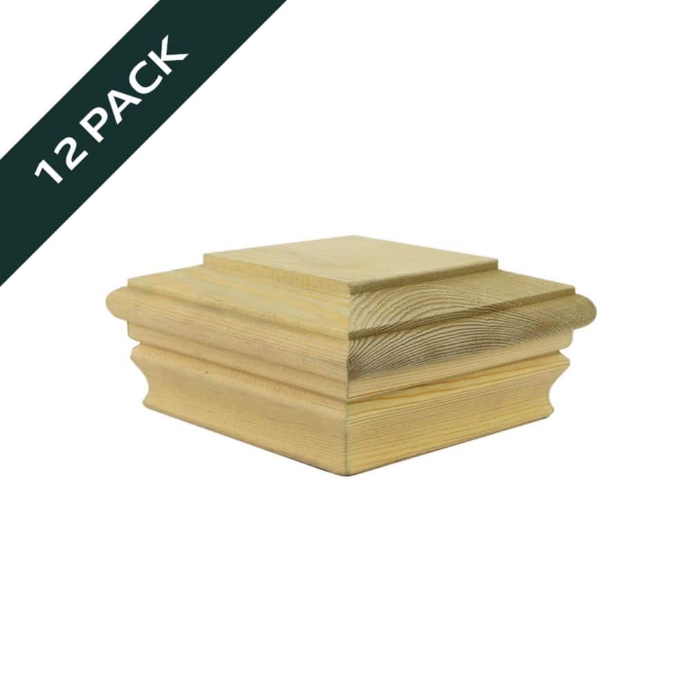 4 in. x 4 in. Classic Pressure-Treated Pine Post Cap (12-Pack) price history on PriceWatchPro