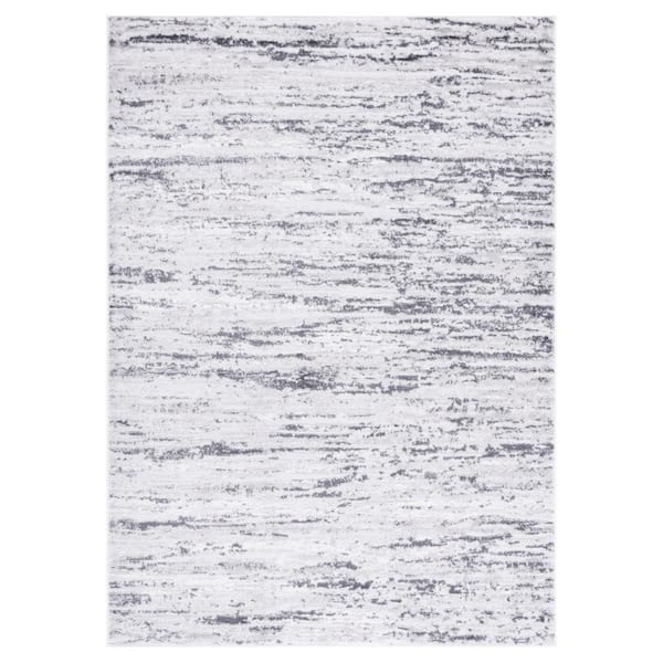 SAFAVIEH Amelia Light Gray/Charcoal 6 ft. x 9 ft. Abstract Striped Area Rug