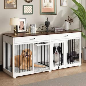 Indoor double shop dog kennel