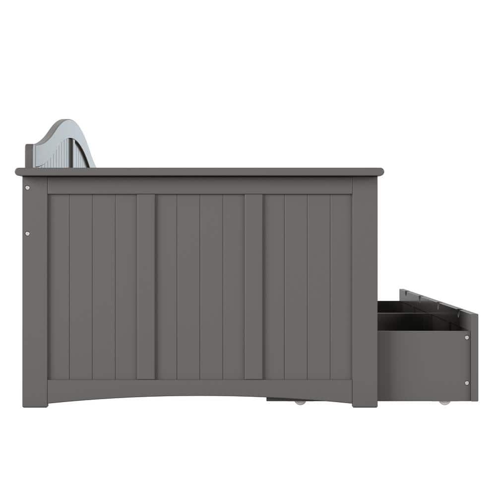 Nantucket Gray Twin Wood Daybed with Storage Drawers