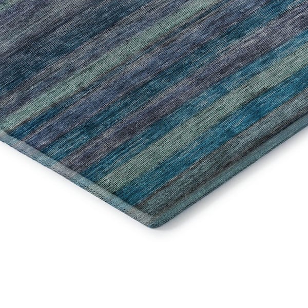 Mayfield Premium Machine Washable Abstract AMF1639 Blue 8 ft. x 10 ft. Area Rug
