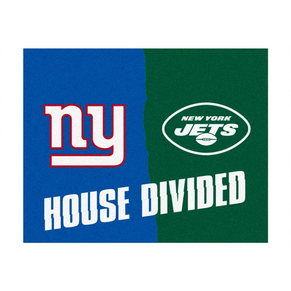 TrafficMaster NFL Giants/Jets Navy House Divided 3 ft. x 4 ft