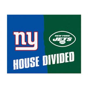 NFL Giants/Jets Navy House Divided 3 ft. x 4 ft. Area Rug