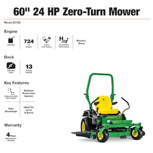 Z515E 60 in. 24 HP V-Twin ELS Gas Dual Hydrostatic Zero Turn Riding Lawn Mower