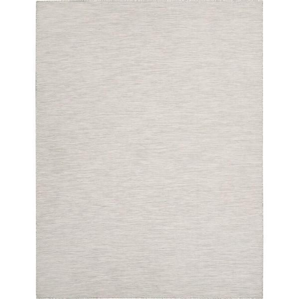 Positano Light Gray 9 ft. x 12 ft. Solid Contemporary Indoor/Outdoor Patio Area Rug