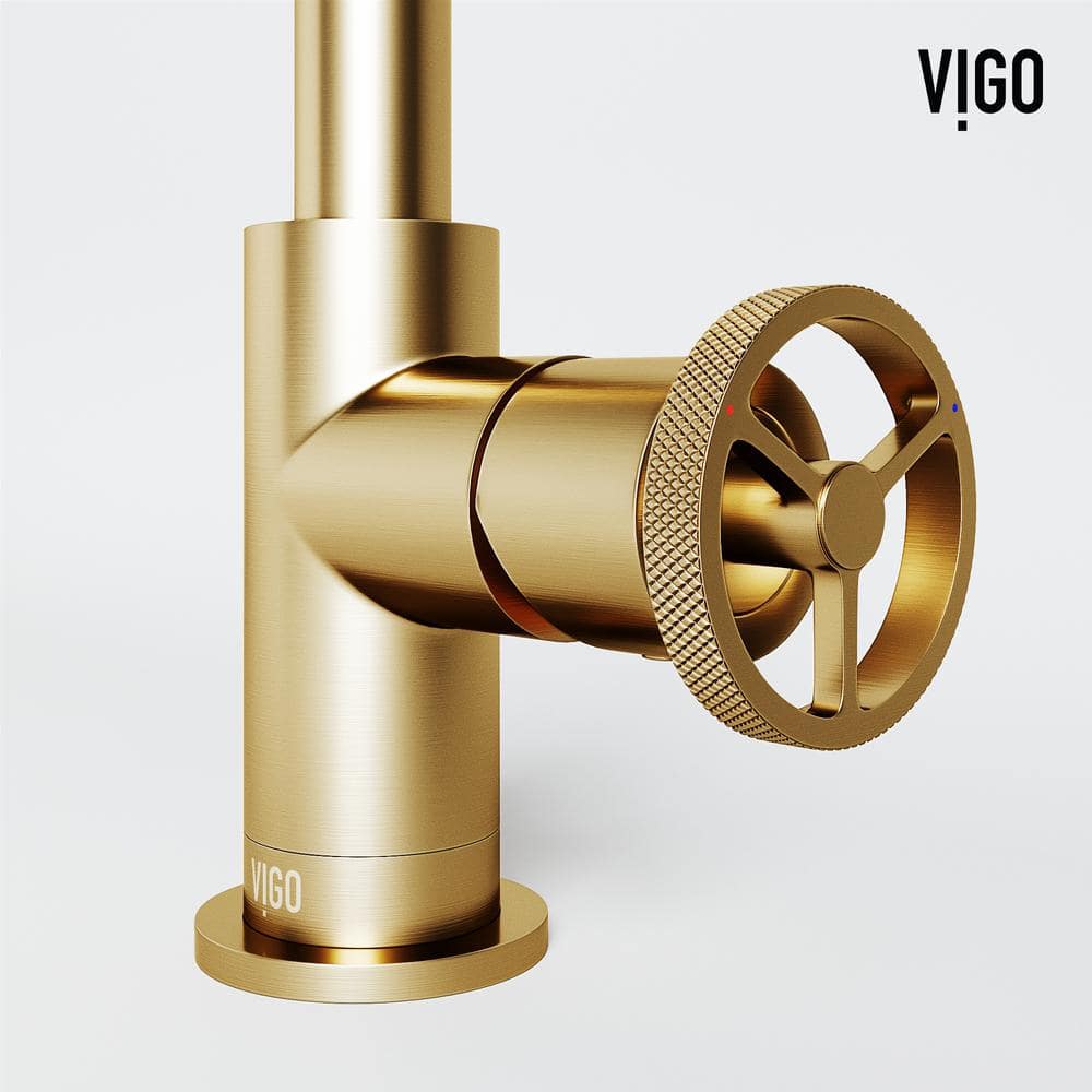 Cass 9'' High Single Handle Chrome Bathroom Faucet with Diamond Knurling