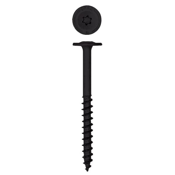1/4 in. x 3 in. Black Exterior Powerlags Torx T-Star Washer Head Wood Lag Structural Screws (500 Ea) Bulk Bit Included