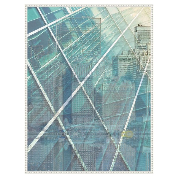 Amanti Art Cityworks III by Steve Hunziker 1-Piece Floater Frame Canvas Giclee Architecture Art Print 42 in. x 32 in.