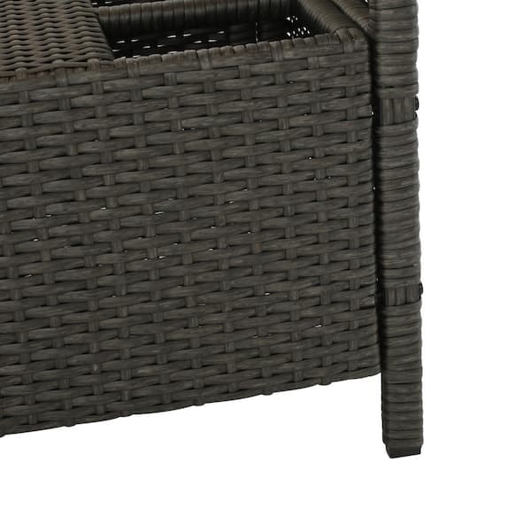 vidaXL Bar Cart with Drawer Gray 39.4x17.7x38.2 Poly Rattan 316664 – Garage  Cabinets Online