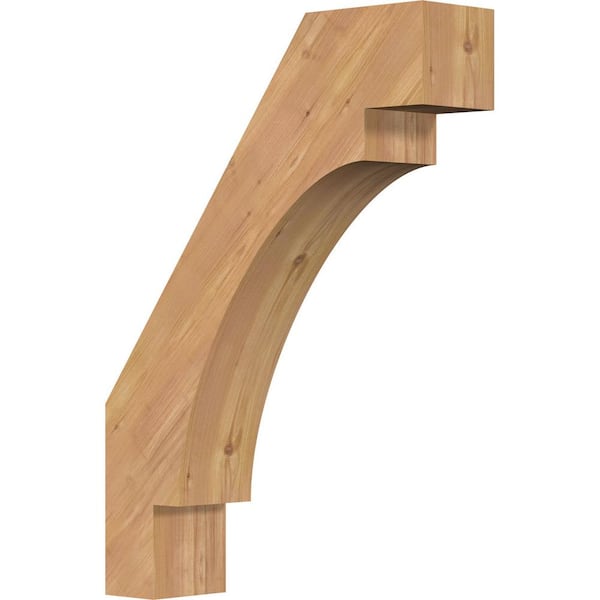 Ekena Millwork 5 1/2"W x 22"D x 30"H Merced Smooth Knee Brace, Western Red Cedar