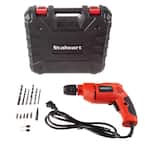 3.2 Amp Corded Electric 3/8 in. Power Drill with 6 ft. Cord and Carrying Case