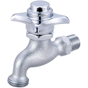 Single-Handle Wall Mounted Utility Faucet in Rough Chrome