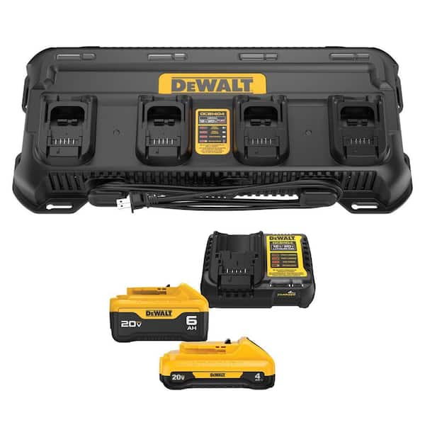 12V/20V/60V MAX 4-Amp 4-Port Lithium-Ion Battery Charger and 20V MAX Lithium-Ion 6.0Ah and 4.0Ah Battery and Charger Kit