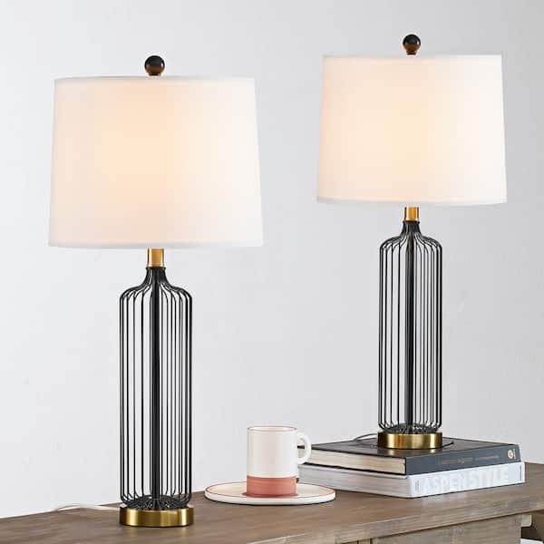 Chicago 28 .57" Black Table Lamp Set (Set of 2)